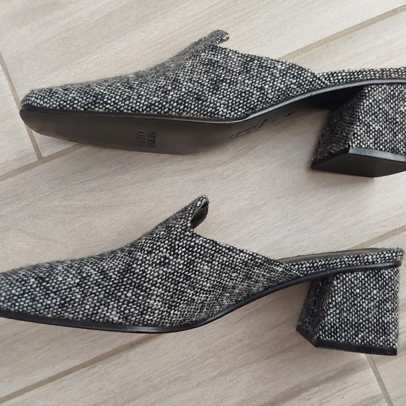 Enzo Angiolini NWOB Black Tweed Mid Heel Slip On Mule. Size 8M - Picture 3 of 7